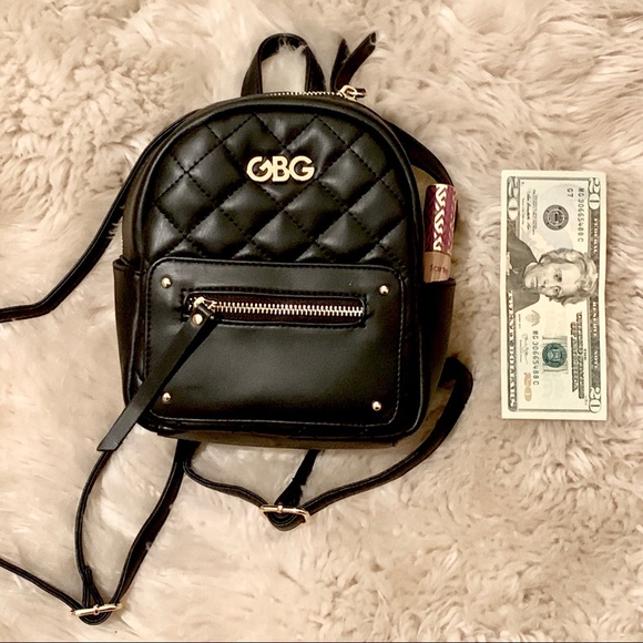 guess mini black backpack